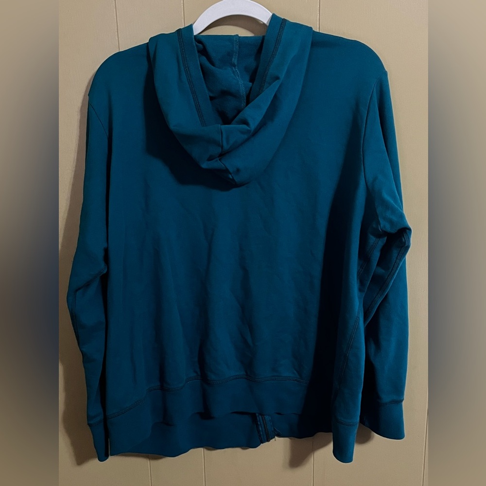 Columbia Dark Teal Zippered Hoodie Plus Size 2X Fall Winter Outdoor Pockets - Picture 5 of 7